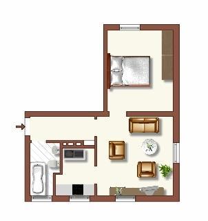 Erdgeschoßwohnung Duisburg Huckingen - 2 Zimmer, 40 m&sup2;, 409&euro; | Angebot:25974811