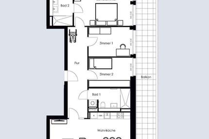 Wohnung Bruchsal - 4 Zimmer, 124 m&sup2;, 1.490&euro; | Angebot:22528173