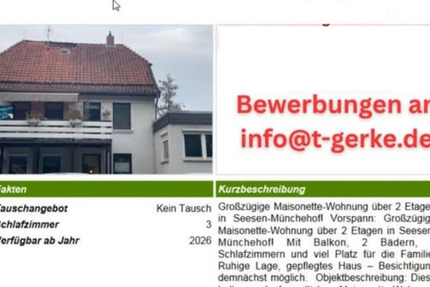 Wohnung Seesen - 3 Zimmer, 130 m&sup2;, 660&euro; | Angebot:25972252