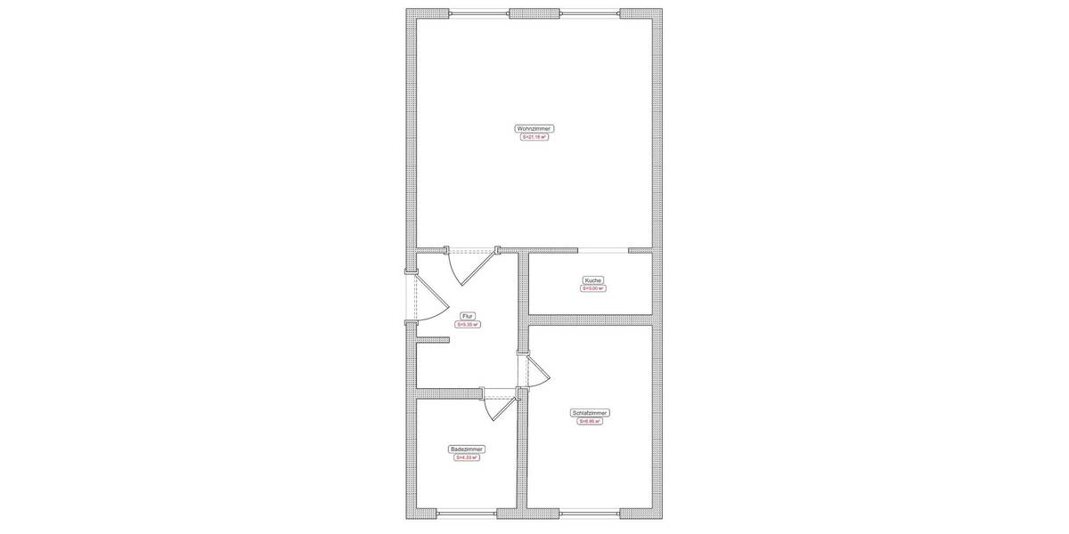 Etagenwohnung Plauen Stadtmitte - 2 Zimmer, 42 m&sup2;, 280&euro; | Angebot:26814400
