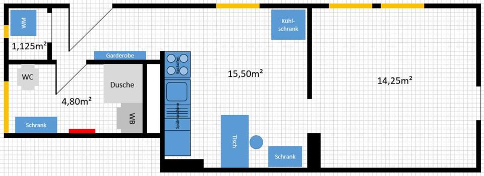 Geschmackvolle, modernisierte 2-Raum-EG-Wohnung in Regensburg 2 zimmer