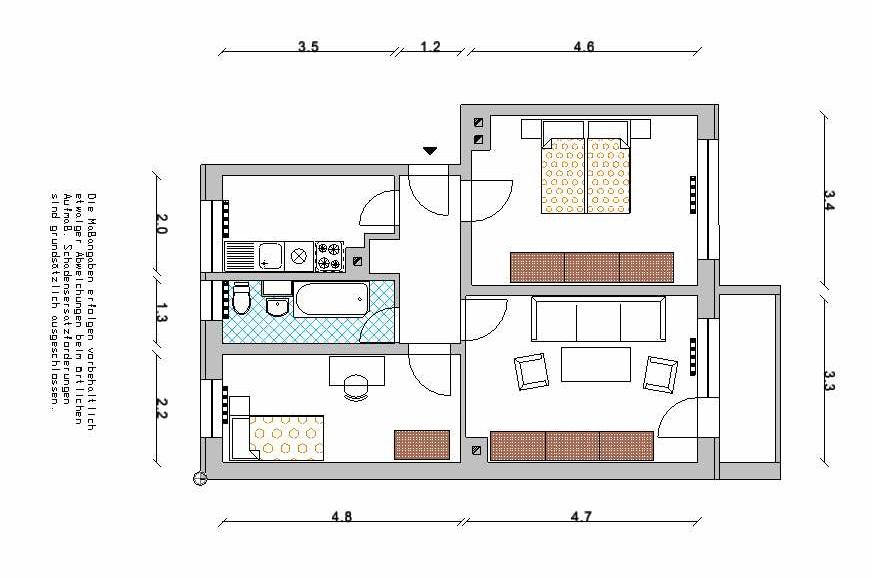 Etagenwohnung Zahna-Elster Elster - 3 Zimmer, 61 m&sup2;, 304&euro; | Angebot:26348314
