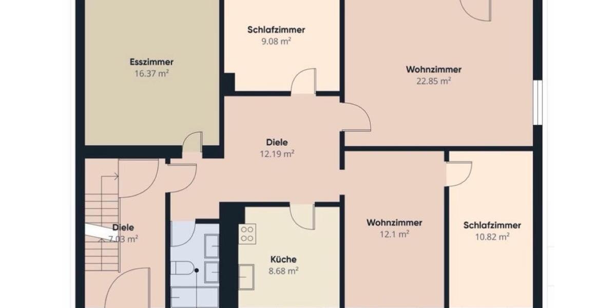 Etagenwohnung Walsrode Bomlitz - 5 Zimmer, 100 m&sup2;, 1.150&euro; | Angebot:24625123