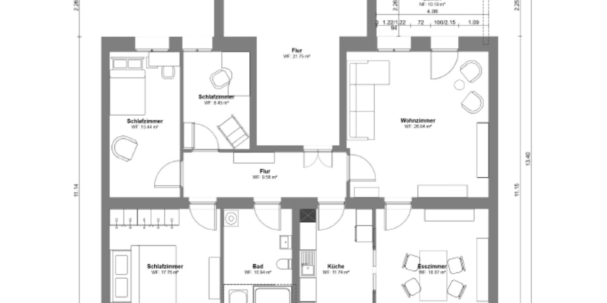 Etagenwohnung Freiberg - 5 Zimmer, 124 m&sup2;, 1.488&euro; | Angebot:25538600