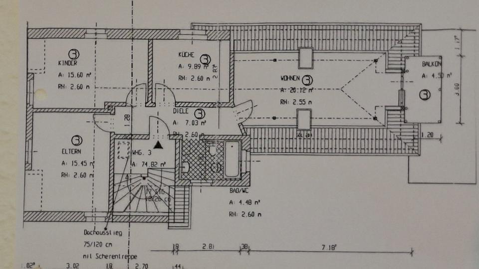 gemütliche Dachgeschoßwohnung 3 Zimmer