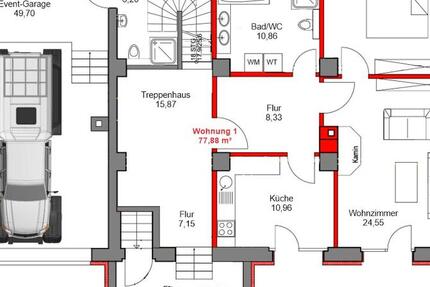 Wohnung Erfurt Linderbach - 2 Zimmer, 78 m&sup2;, 1.170&euro; | Angebot:25901070