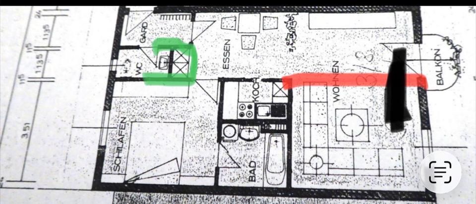 Etagenwohnung Passau Mühltal - 3 Zimmer, 61 m&sup2;, 900&euro; | Angebot:26646639