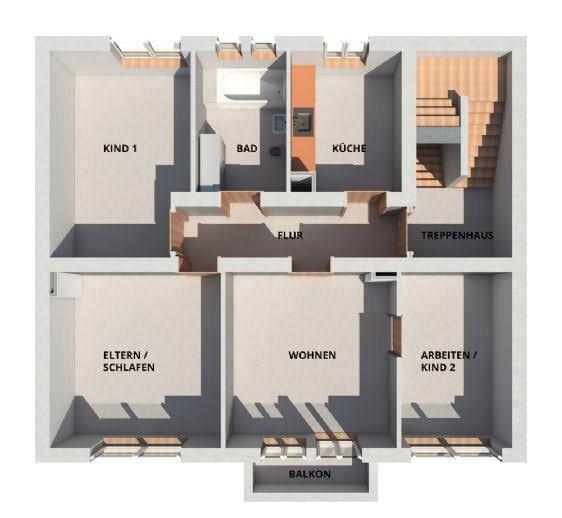 Etagenwohnung Ballenstedt - 4 Zimmer, 100 m&sup2;, 695&euro; | Angebot:26554343