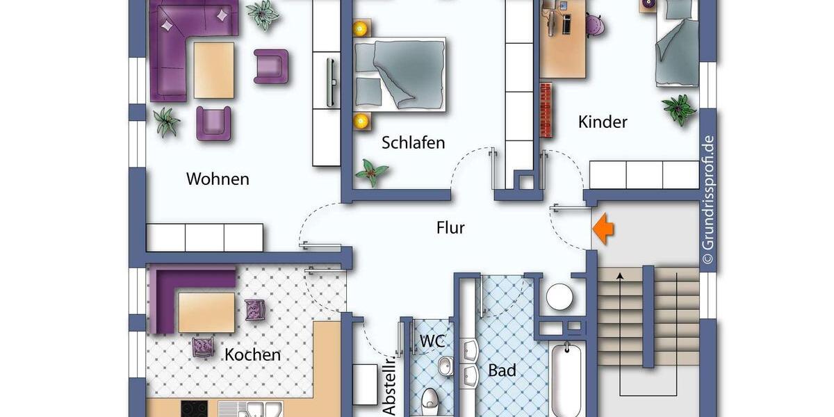 Etagenwohnung Wassertrüdingen - 3 Zimmer, 88 m&sup2;, 670&euro; | Angebot:26005740