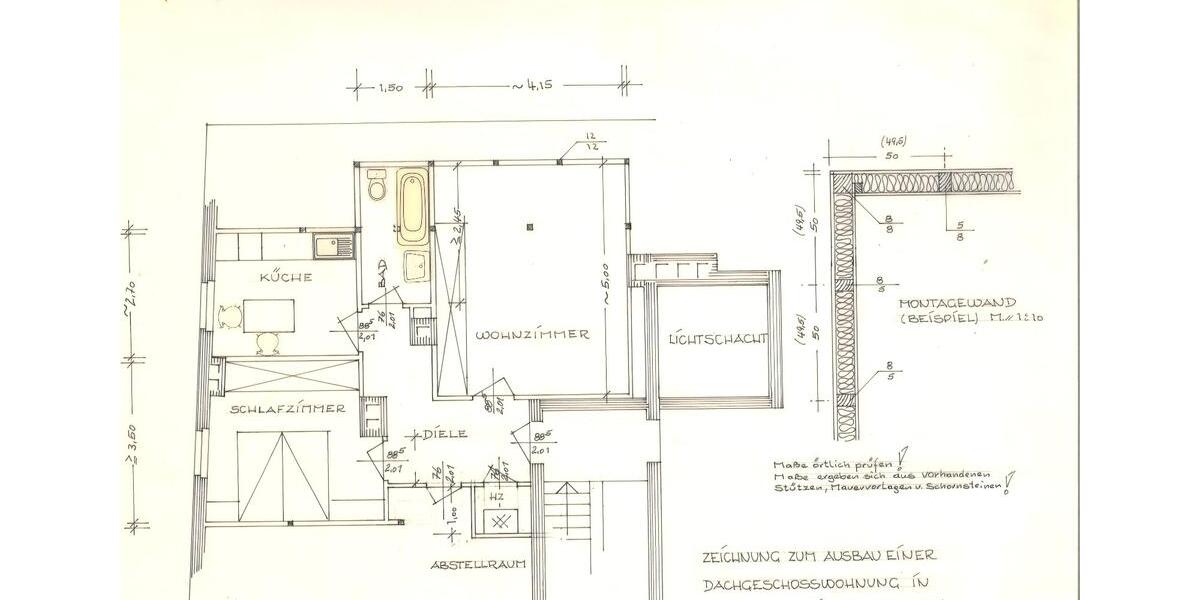 Dachgeschoßwohnung Emden Tholenswehr - 2 Zimmer, 62 m&sup2;, 435&euro; | Angebot:25377072