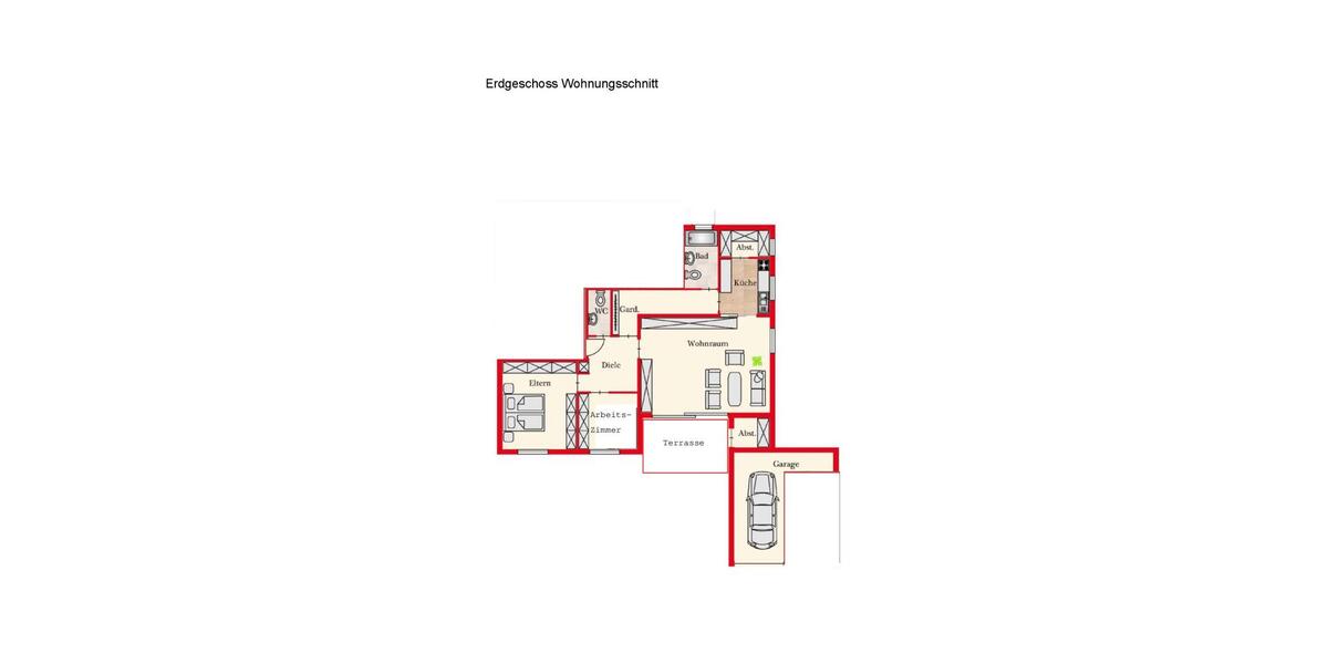 Erdgeschoßwohnung Reutlingen Altenburg - 2.5 Zimmer, 81 m&sup2;, 700&euro; | Angebot:25285048