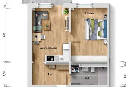 Wohnung zum Mieten in Sömmerda 602 € 51 m² 2 zimmer