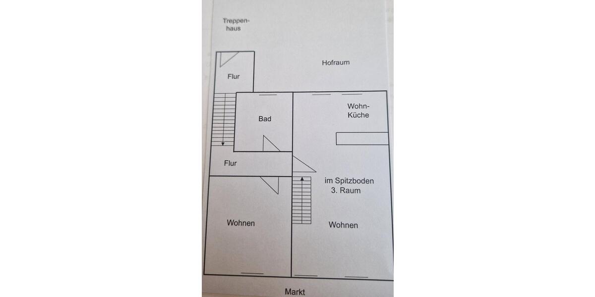 Dachgeschoßwohnung Plau am See - 3 Zimmer, 74 m&sup2;, 480&euro; | Angebot:25966508