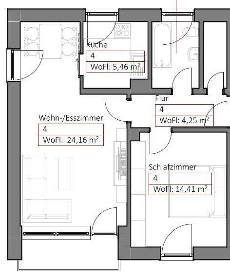 Etagenwohnung Wunsiedel - 2 Zimmer, 58 m&sup2;, 465&euro; | Angebot:26554690