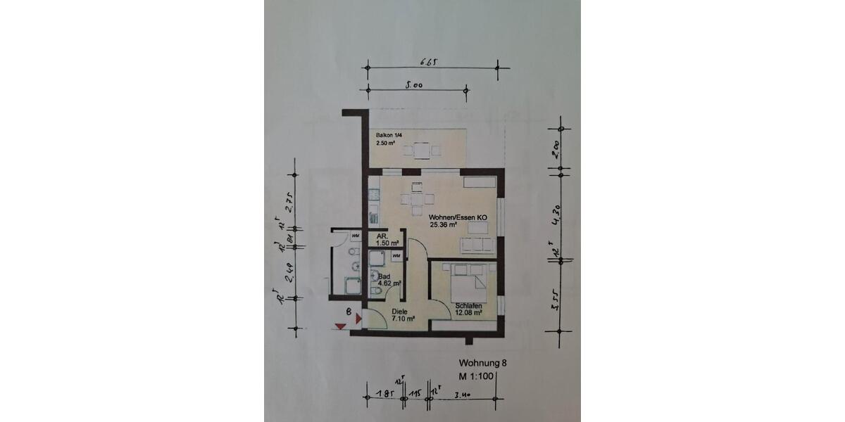 Etagenwohnung Trier West-Pallien - 2 Zimmer, 56 m&sup2;, 447&euro; | Angebot:26582847