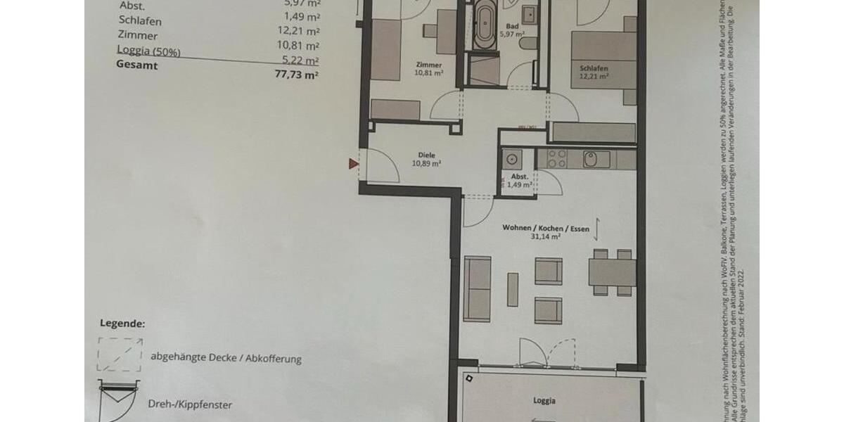 Etagenwohnung Schönefeld - 3 Zimmer, 78 m&sup2;, 1.600&euro; | Angebot:26039479