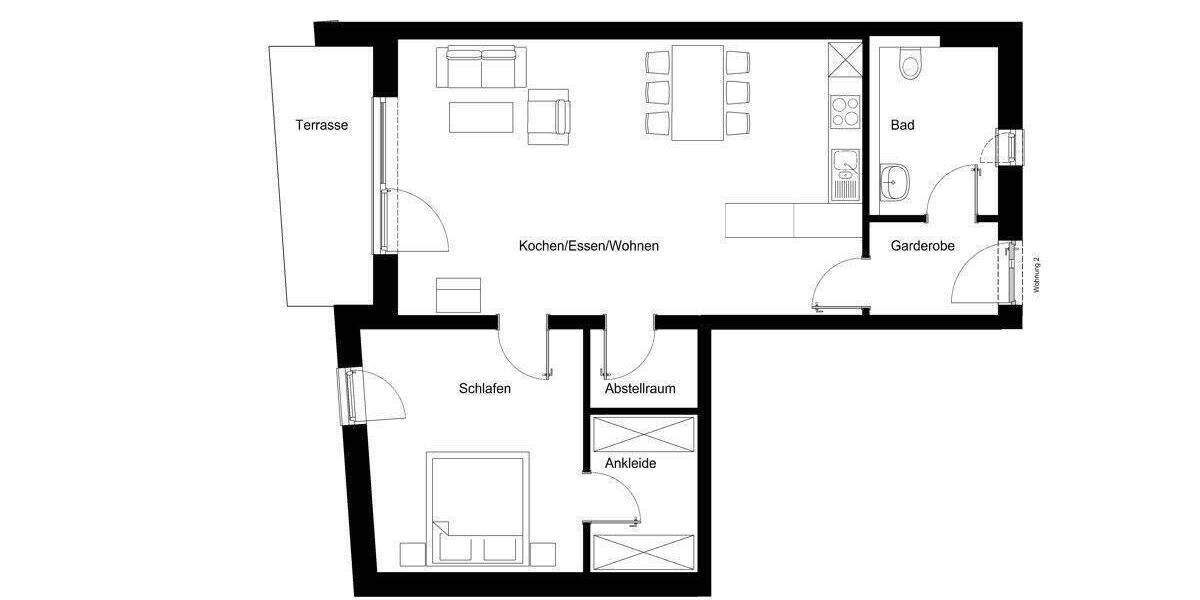 Etagenwohnung Deggendorf - 2 Zimmer, 72 m&sup2;, 930&euro; | Angebot:24967531