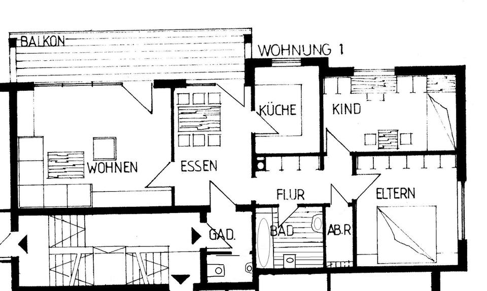 Etagenwohnung Würzburg Heuchelhof - 3.5 Zimmer, 81 m&sup2;, 899&euro; | Angebot:25284807