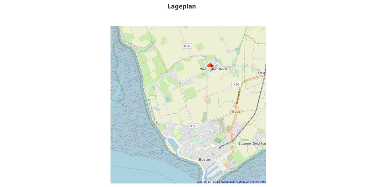 Dachgeschoßwohnung Büsum - 2 Zimmer, 53 m&sup2;, 676&euro; | Angebot:25813803