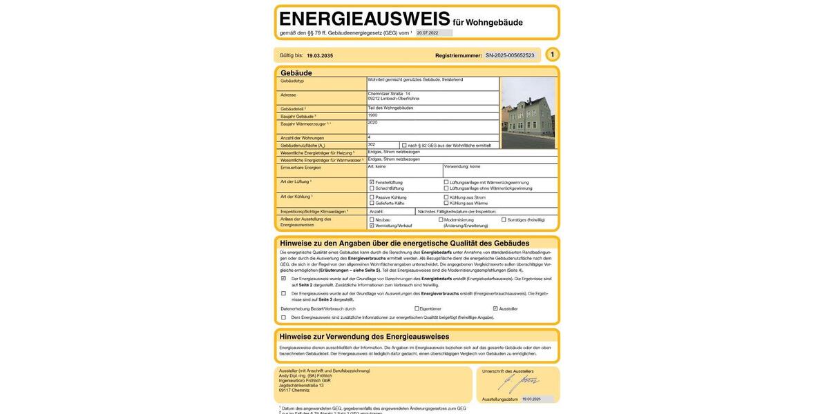 Etagenwohnung Limbach-Oberfrohna Oberfrohna - 2 Zimmer, 65 m&sup2;, 390&euro; | Angebot:26695177