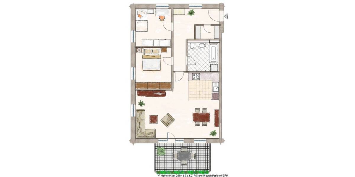 Etagenwohnung Obertaufkirchen - 3 Zimmer, 86 m&sup2;, 1.275&euro; | Angebot:26276451