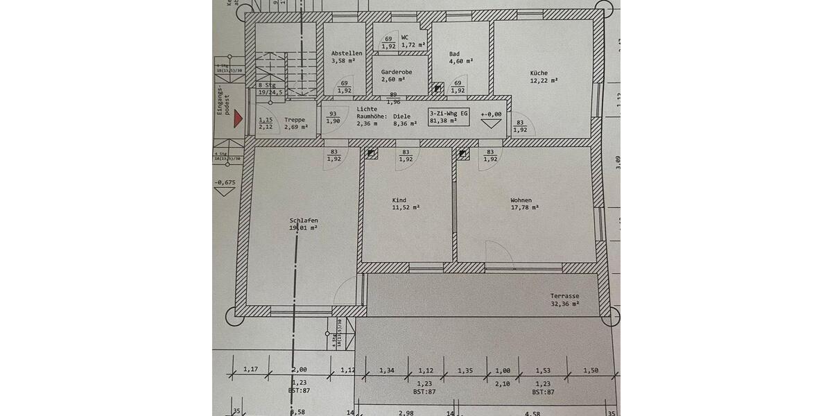Erdgeschoßwohnung Schwarzach - 3 Zimmer, 97 m&sup2;, 770&euro; | Angebot:26594075