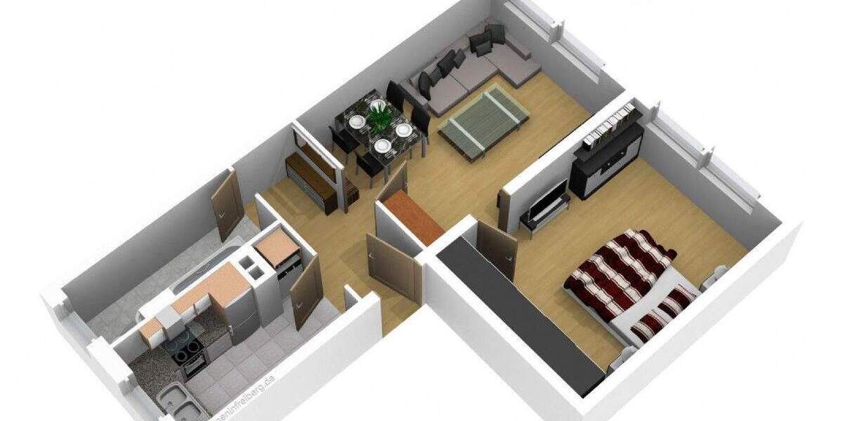 Etagenwohnung Freiberg Freiberg West - 2 Zimmer, 46 m&sup2;, 339&euro; | Angebot:26704450