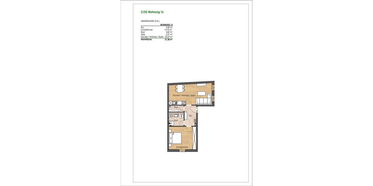 Etagenwohnung Regensburg Innenstadt - 2 Zimmer, 51 m&sup2;, 1.150&euro; | Angebot:26139868