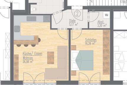 Wohnung Waldkraiburg - 2 Zimmer, 71 m&sup2;, 850&euro; | Angebot:24771832