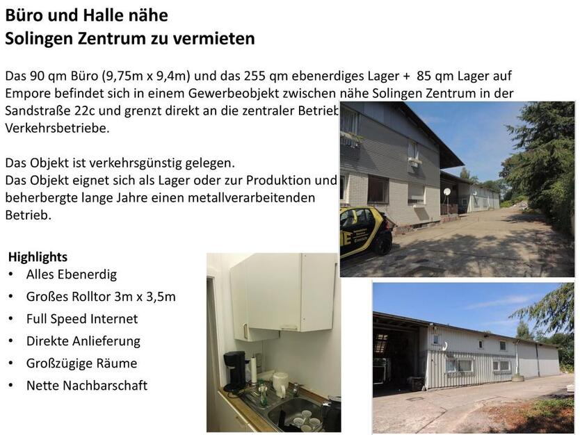 Lager Büro Werkstatt Solingen Zentrum