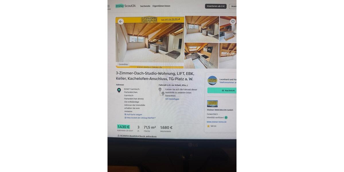 Gründung 3er WG Garmisch-Partenkirchen 3 zimmer