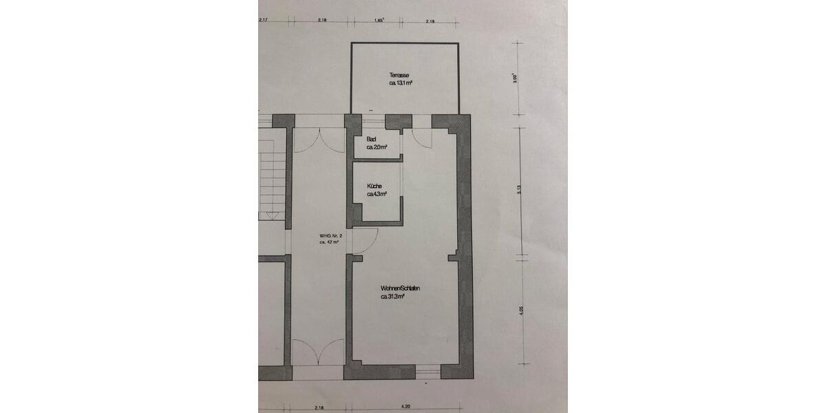 1-Raumwohnung mit Terrasse 1 zimmer