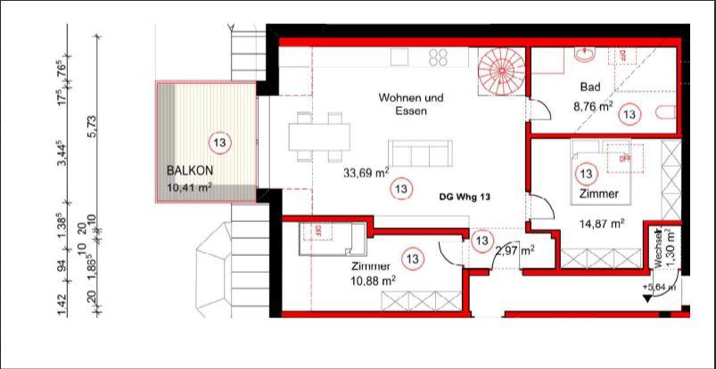 Maisonettenwohnung Hohenfels - 4 Zimmer, 110 m&sup2;, 1.100&euro; | Angebot:25646893
