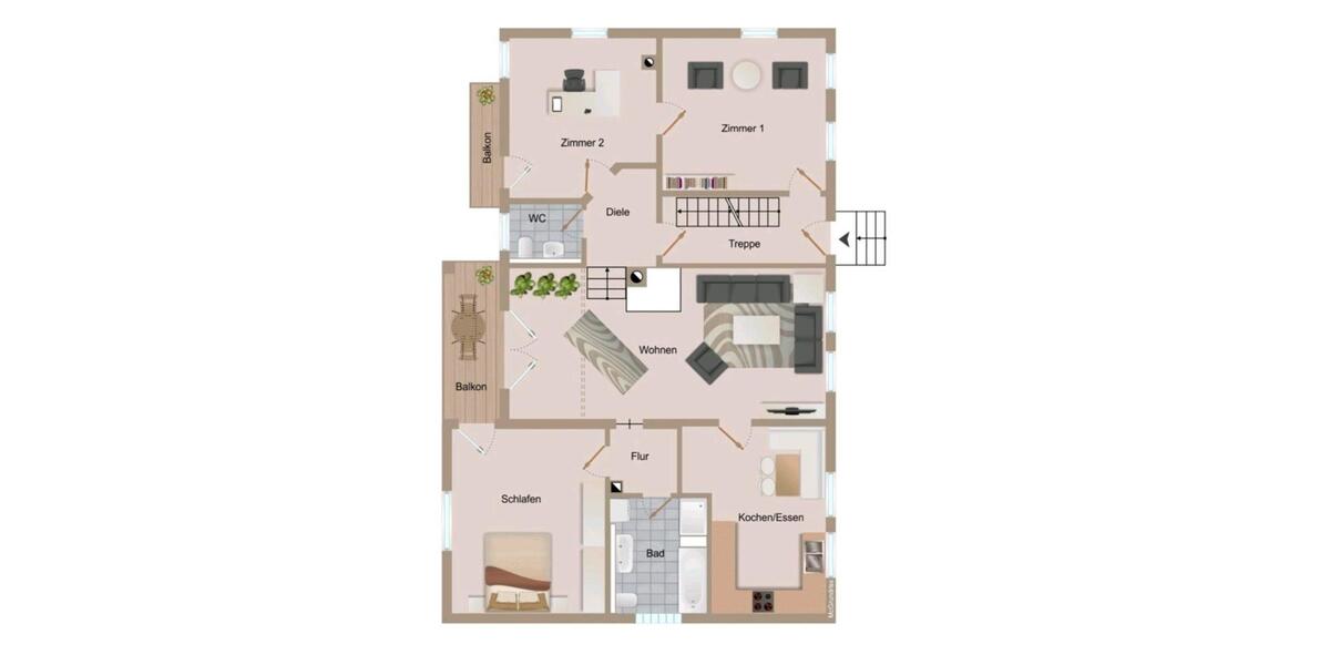 Erdgeschoßwohnung Villingen-Schwenningen Schwenningen - 4 Zimmer, 122 m&sup2;, 1.350&euro; | Angebot:26338857