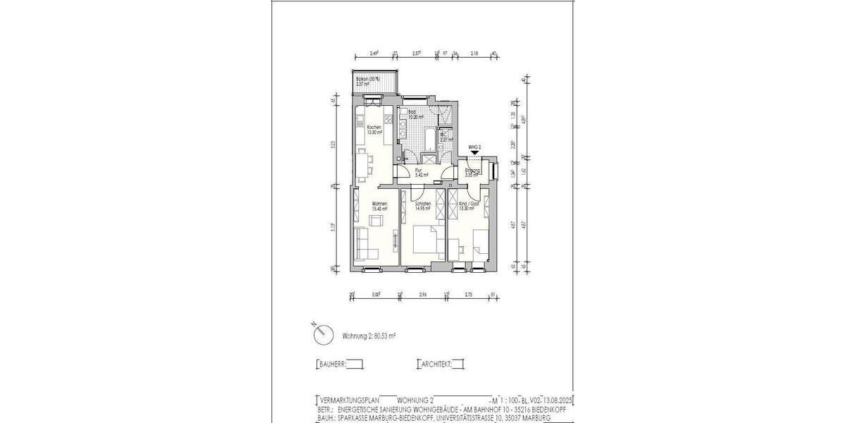 Erdgeschoßwohnung Biedenkopf - 3 Zimmer, 80 m&sup2;, 900&euro; | Angebot:23555139
