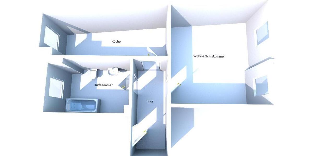 Etagenwohnung Riesa - 1 Zimmer, 45 m&sup2;, 280&euro; | Angebot:25979084