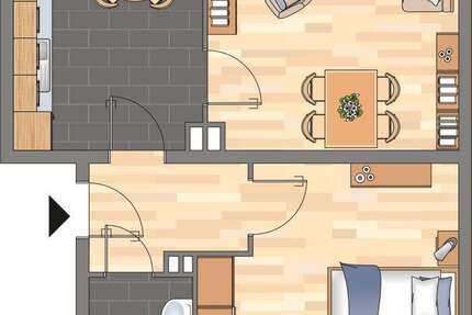 Wohnung zum Mieten in Übach-Palenberg 419 € 47.19 m² 2.5 zimmer