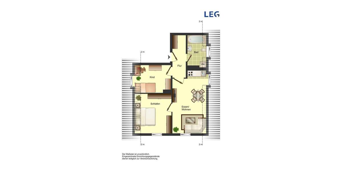 Etagenwohnung Herford - 3 Zimmer, 42 m&sup2;, 419&euro; | Angebot:26098255