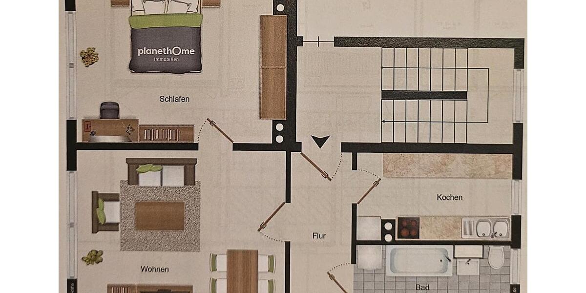 2-Raum-Wohnung in Lengenfeld zimmer