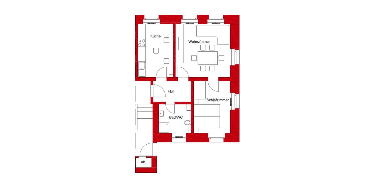 Erdgeschoßwohnung Löbau - 6 Zimmer, 52 m&sup2;, 260&euro; | Angebot:24629060