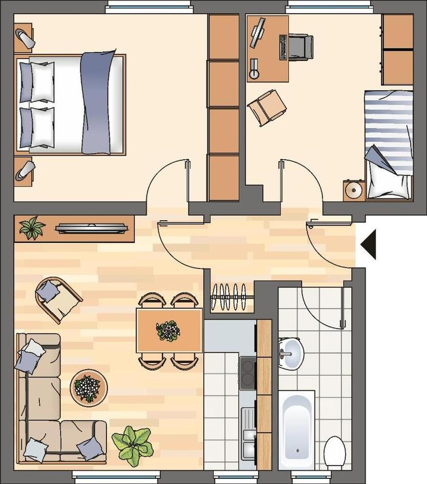Gemütliche Erdgeschoßwohnung mit Balkon und guter Verkehrsanbindung!
