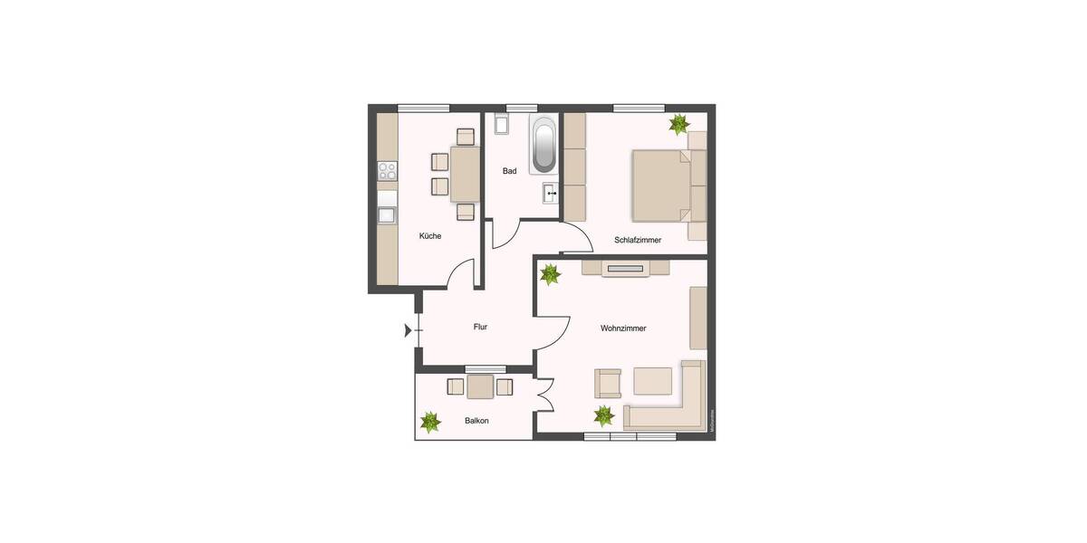 Etagenwohnung Chemnitz Bernsdorf - 1 Zimmer, 65 m&sup2;, 424&euro; | Angebot:26842141