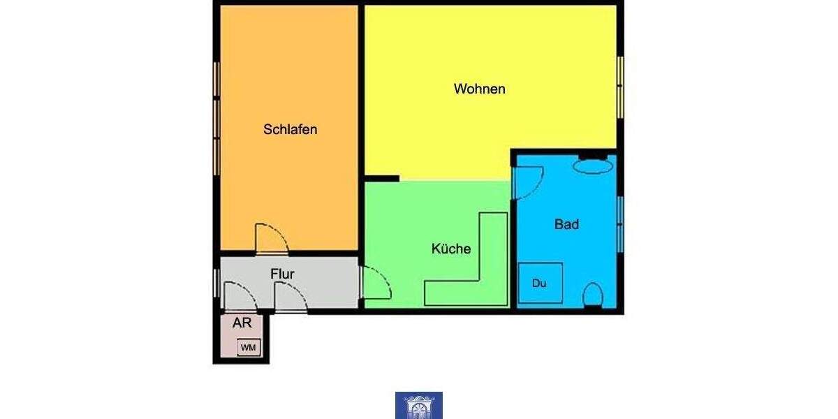 Etagenwohnung Nossen - 2 Zimmer, 39 m&sup2;, 270&euro; | Angebot:25709079