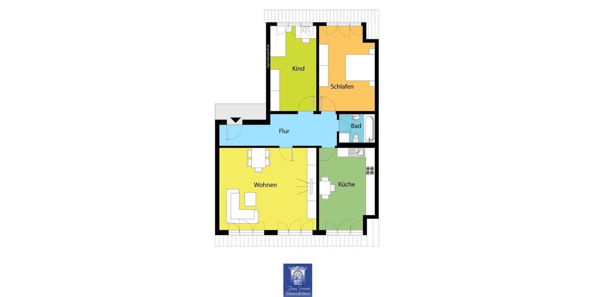 Dachgeschoßwohnung Pirna - 3 Zimmer, 104 m&sup2;, 1.149&euro; | Angebot:25422974