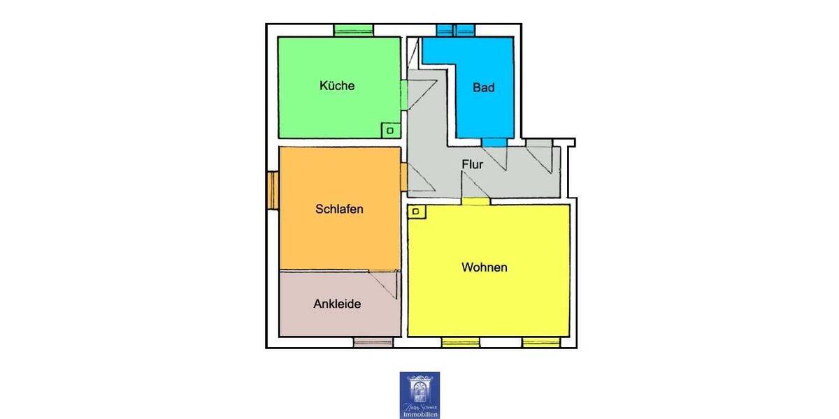 Etagenwohnung Riesa Gröba - 2 Zimmer, 68 m&sup2;, 378&euro; | Angebot:25709087