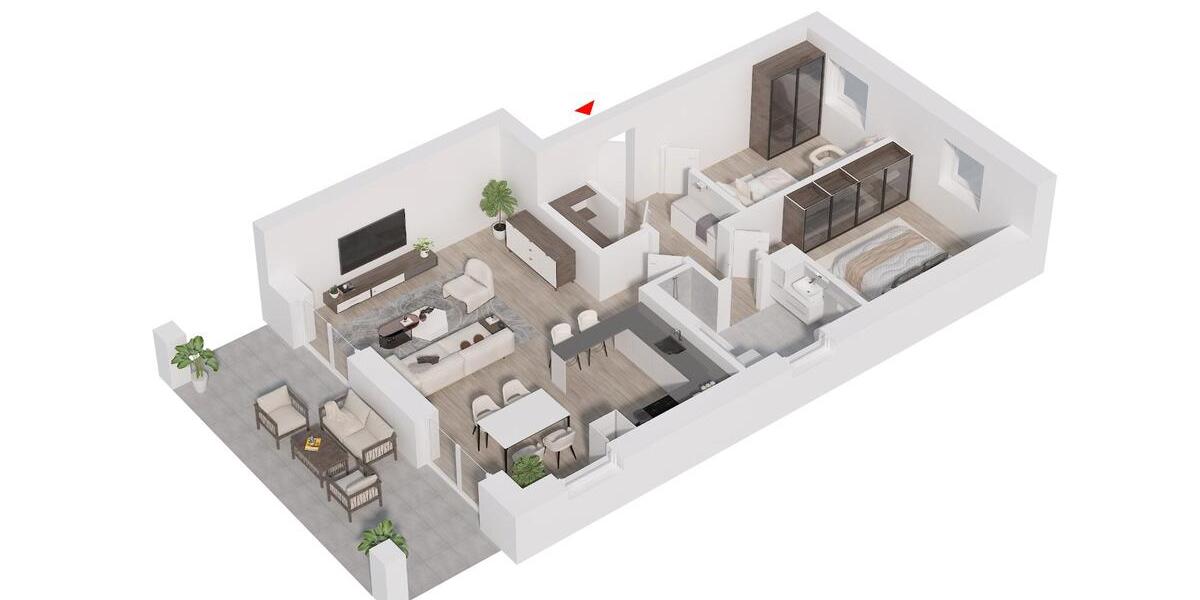 Erdgeschoßwohnung Neustadt an der Waldnaab - 3 Zimmer, 97 m&sup2;, 1.067&euro; | Angebot:26102794