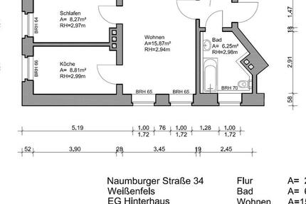 Wohnung Weißenfels - 2 Zimmer, 41 m&sup2;, 277&euro; | Angebot:25307533