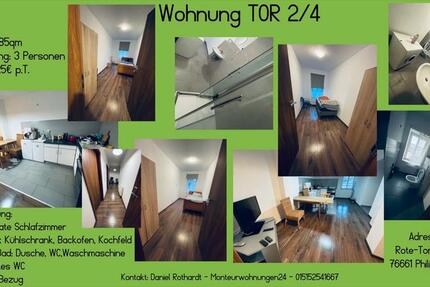 Wohnen auf Zeit Philippsburg - 10 Zimmer, 80 m&sup2;, 25&euro; | Angebot:25369376