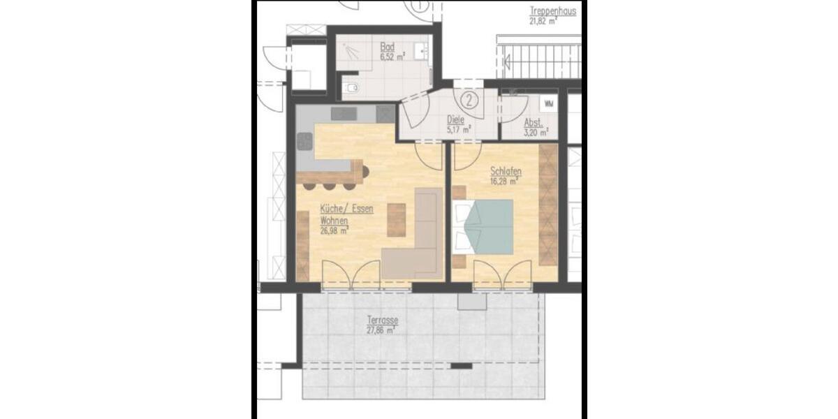 Erdgeschoßwohnung Waldkraiburg - 2 Zimmer, 71 m&sup2;, 850&euro; | Angebot:26038525