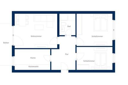 Wohnung Wuppertal Barmen - 3 Zimmer, 75 m&sup2;, 1.213&euro; | Angebot:26999598